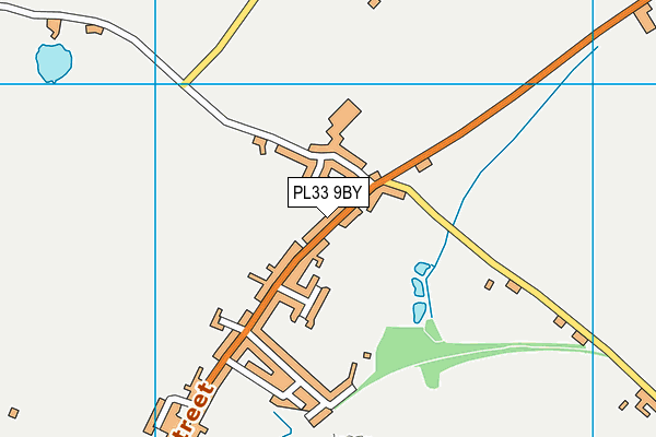 PL33 9BY map - OS VectorMap District (Ordnance Survey)