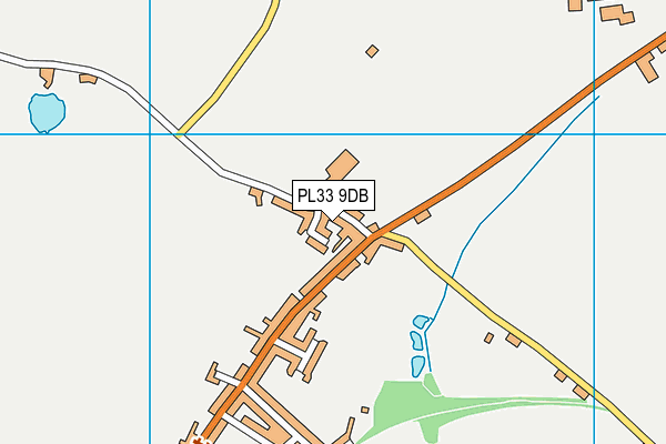 PL33 9DB map - OS VectorMap District (Ordnance Survey)