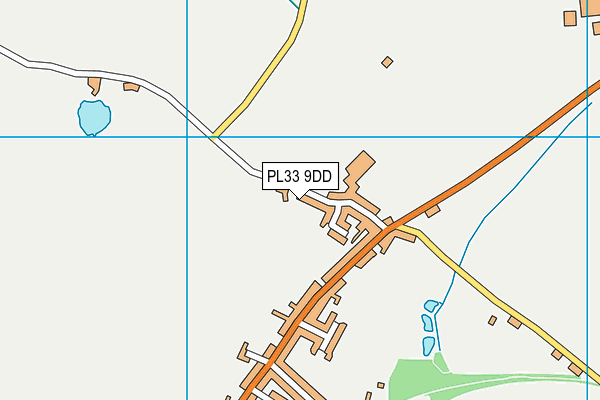 PL33 9DD map - OS VectorMap District (Ordnance Survey)