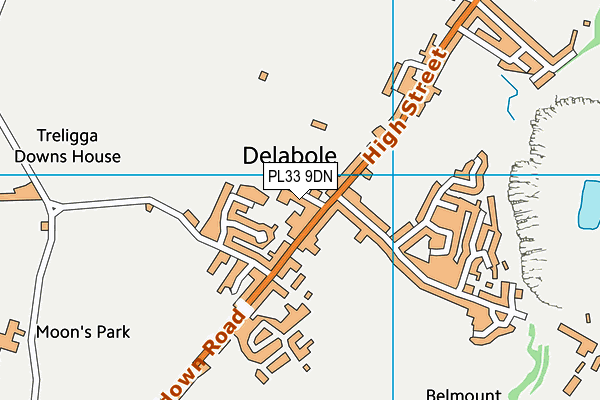 PL33 9DN map - OS VectorMap District (Ordnance Survey)