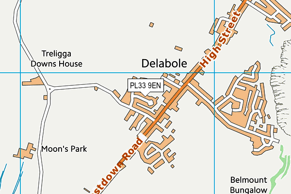 PL33 9EN map - OS VectorMap District (Ordnance Survey)