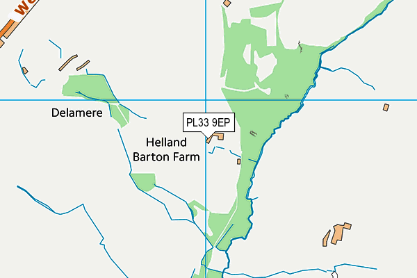 PL33 9EP map - OS VectorMap District (Ordnance Survey)