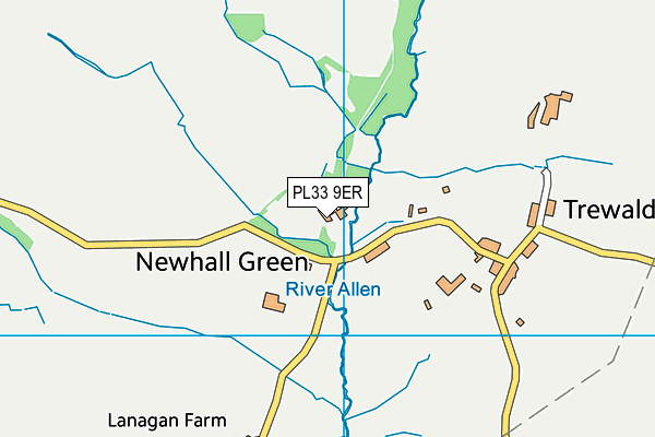 PL33 9ER map - OS VectorMap District (Ordnance Survey)