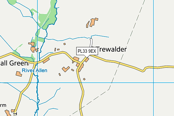 PL33 9EX map - OS VectorMap District (Ordnance Survey)