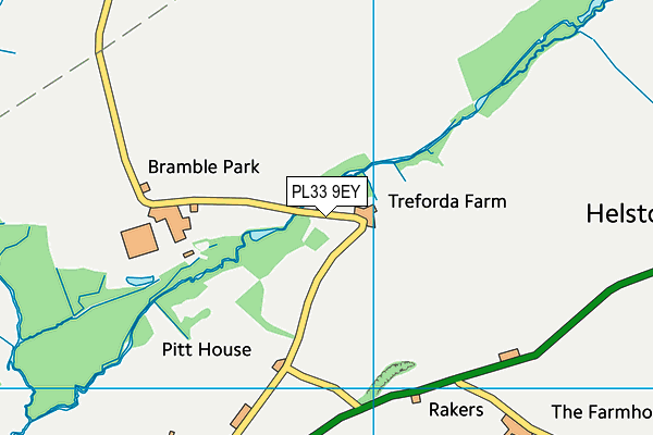 PL33 9EY map - OS VectorMap District (Ordnance Survey)