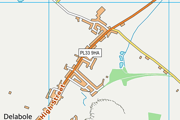 PL33 9HA map - OS VectorMap District (Ordnance Survey)