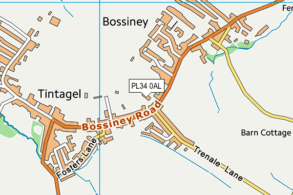 PL34 0AL map - OS VectorMap District (Ordnance Survey)