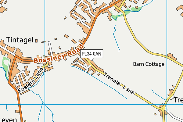 PL34 0AN map - OS VectorMap District (Ordnance Survey)