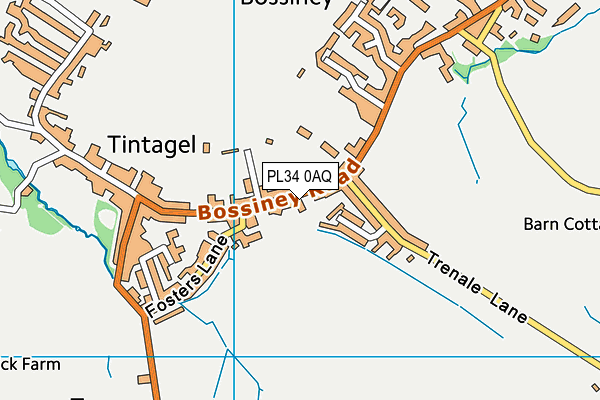 PL34 0AQ map - OS VectorMap District (Ordnance Survey)