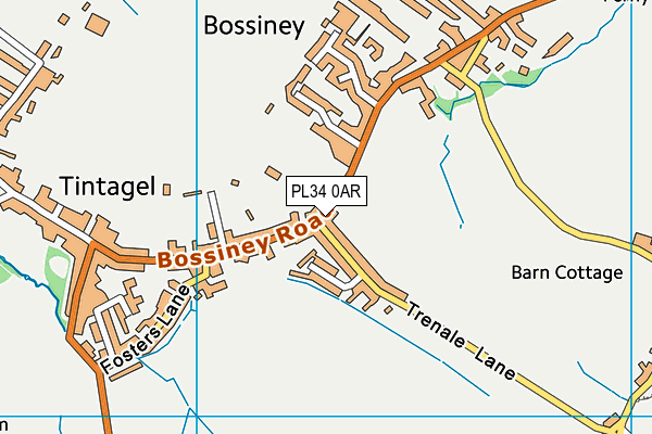 PL34 0AR map - OS VectorMap District (Ordnance Survey)