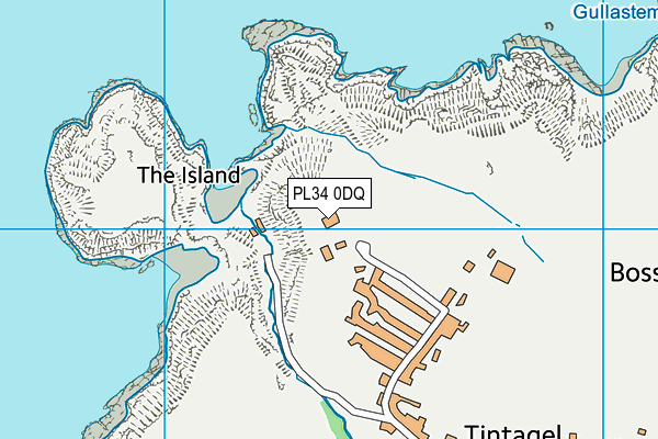 PL34 0DQ map - OS VectorMap District (Ordnance Survey)