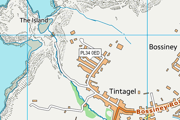 PL34 0ED map - OS VectorMap District (Ordnance Survey)