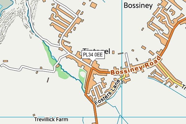 PL34 0EE map - OS VectorMap District (Ordnance Survey)