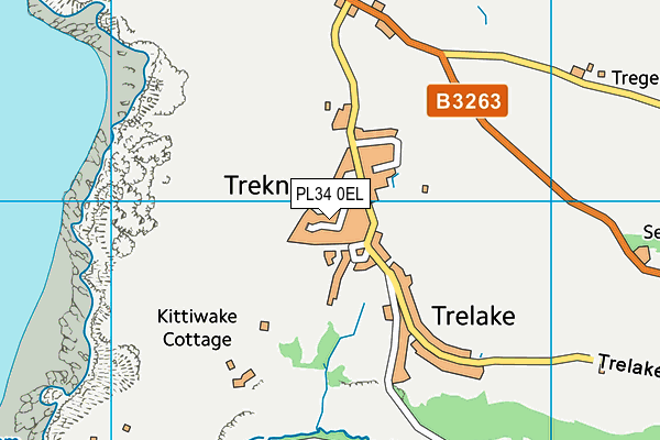 PL34 0EL map - OS VectorMap District (Ordnance Survey)