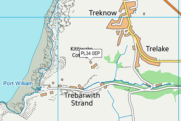 PL34 0EP map - OS VectorMap District (Ordnance Survey)