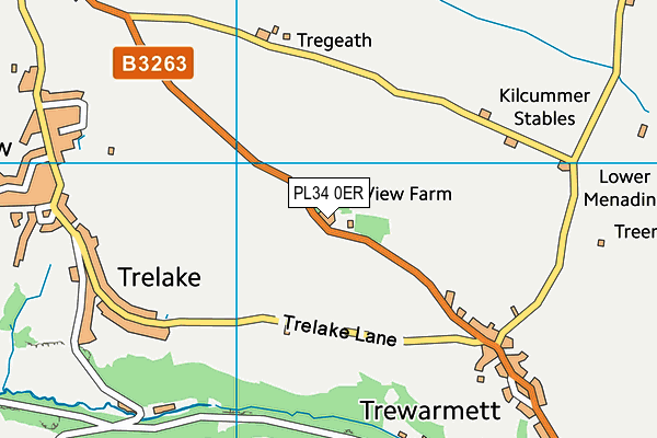 PL34 0ER map - OS VectorMap District (Ordnance Survey)