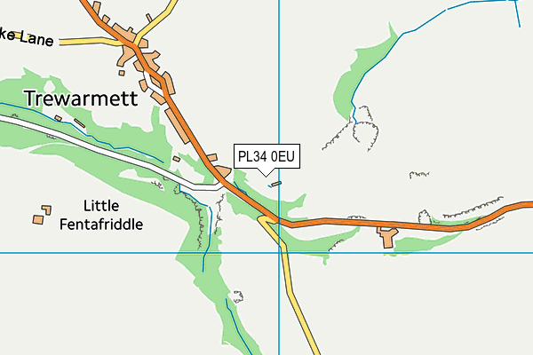 PL34 0EU map - OS VectorMap District (Ordnance Survey)