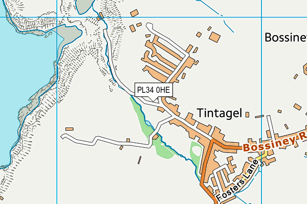 PL34 0HE map - OS VectorMap District (Ordnance Survey)