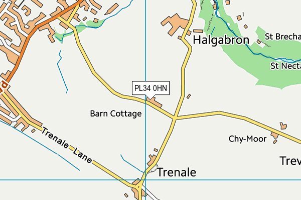 PL34 0HN map - OS VectorMap District (Ordnance Survey)