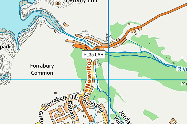 PL35 0AH map - OS VectorMap District (Ordnance Survey)