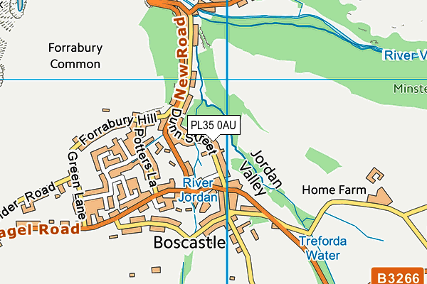 Boscastle Community Primary School map (PL35 0AU) - OS VectorMap District (Ordnance Survey)