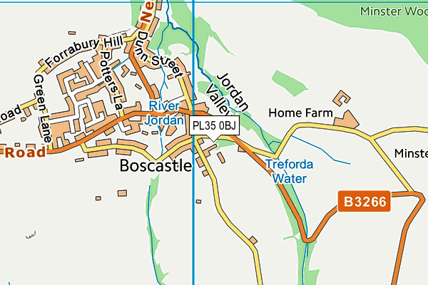 PL35 0BJ map - OS VectorMap District (Ordnance Survey)