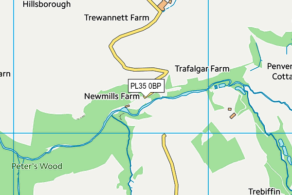 PL35 0BP map - OS VectorMap District (Ordnance Survey)
