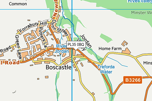 PL35 0BQ map - OS VectorMap District (Ordnance Survey)