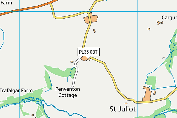 PL35 0BT map - OS VectorMap District (Ordnance Survey)