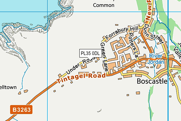 PL35 0DL map - OS VectorMap District (Ordnance Survey)