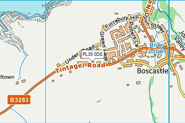 PL35 0DS map - OS VectorMap District (Ordnance Survey)