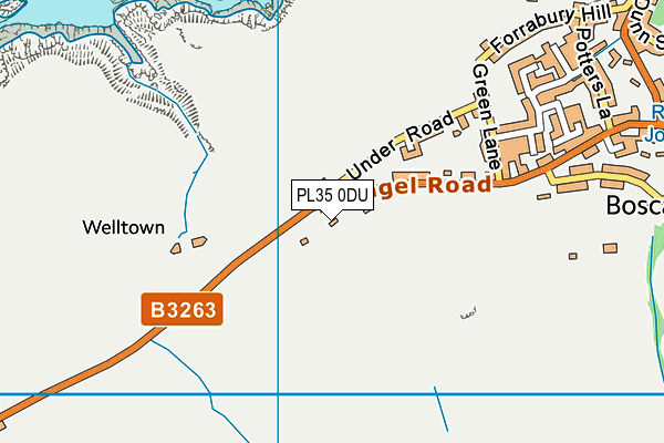 PL35 0DU map - OS VectorMap District (Ordnance Survey)