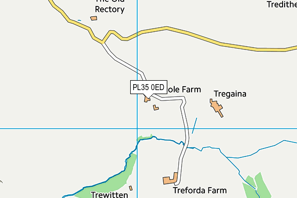 PL35 0ED map - OS VectorMap District (Ordnance Survey)