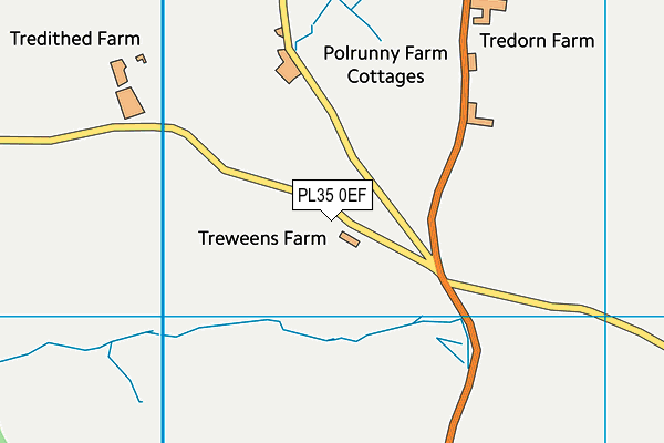 PL35 0EF map - OS VectorMap District (Ordnance Survey)