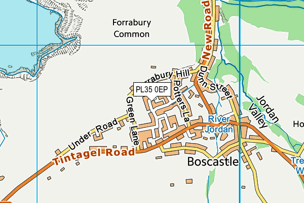 PL35 0EP map - OS VectorMap District (Ordnance Survey)