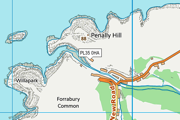 PL35 0HA map - OS VectorMap District (Ordnance Survey)