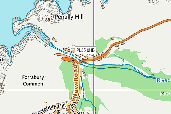 PL35 0HB map - OS VectorMap District (Ordnance Survey)