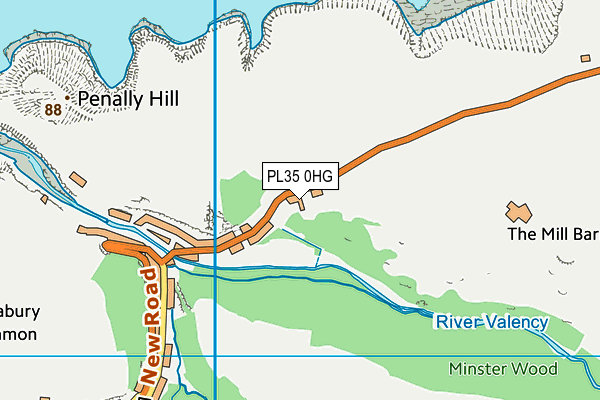 PL35 0HG map - OS VectorMap District (Ordnance Survey)