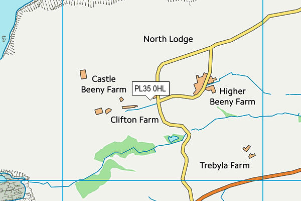 PL35 0HL map - OS VectorMap District (Ordnance Survey)