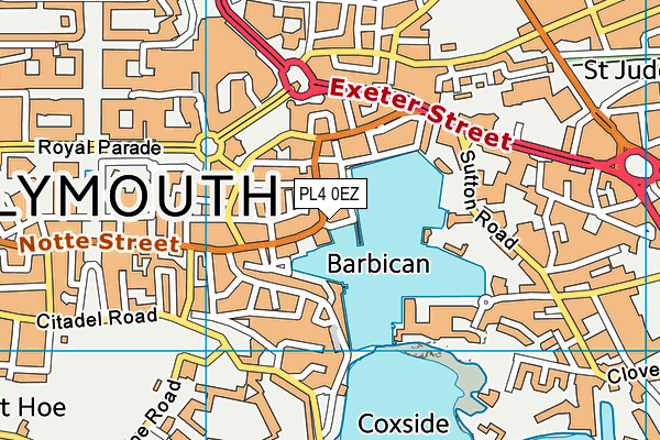 PL4 0EZ map - OS VectorMap District (Ordnance Survey)