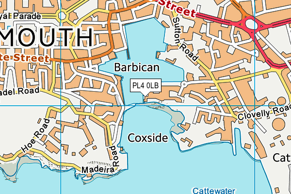 PL4 0LB map - OS VectorMap District (Ordnance Survey)