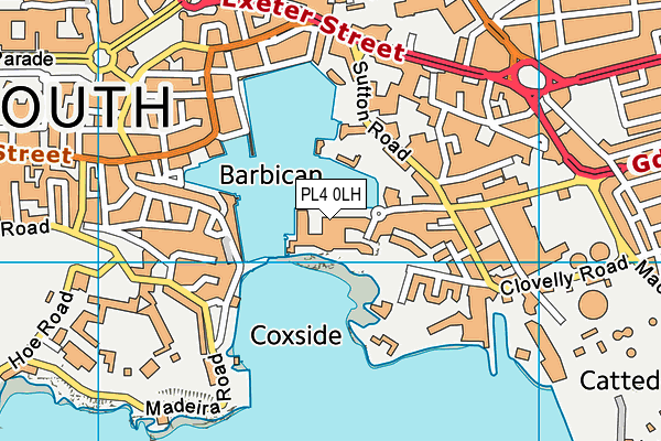 PL4 0LH map - OS VectorMap District (Ordnance Survey)