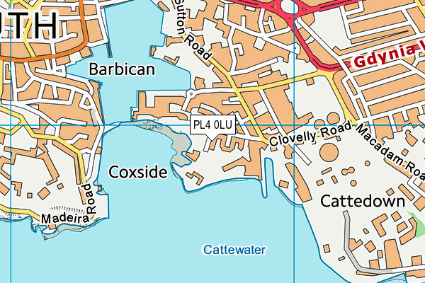 PL4 0LU map - OS VectorMap District (Ordnance Survey)