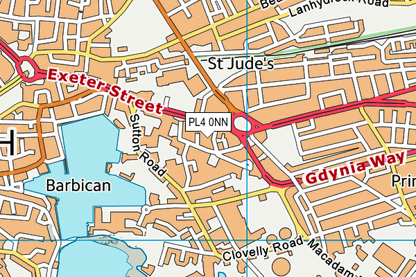 PL4 0NN map - OS VectorMap District (Ordnance Survey)