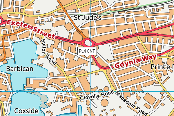 PL4 0NT map - OS VectorMap District (Ordnance Survey)