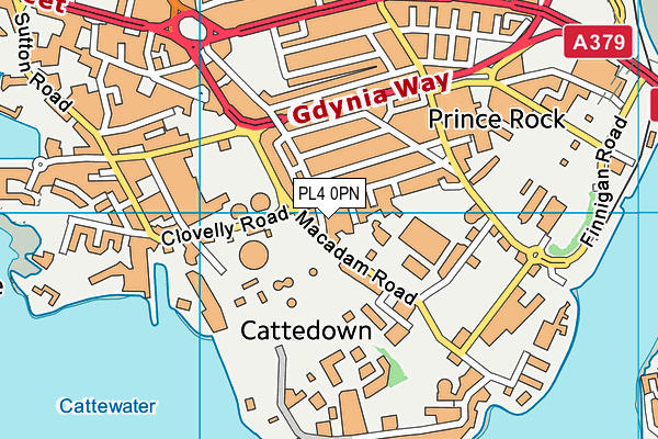 PL4 0PN map - OS VectorMap District (Ordnance Survey)