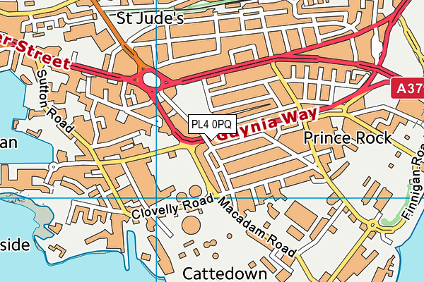 PL4 0PQ map - OS VectorMap District (Ordnance Survey)