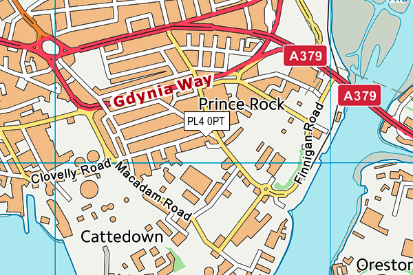 PL4 0PT map - OS VectorMap District (Ordnance Survey)