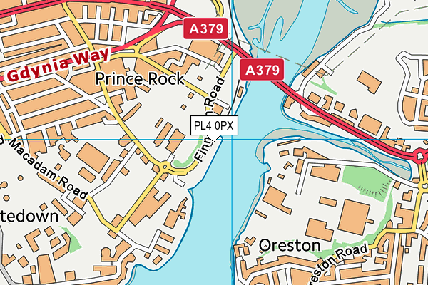 PL4 0PX map - OS VectorMap District (Ordnance Survey)