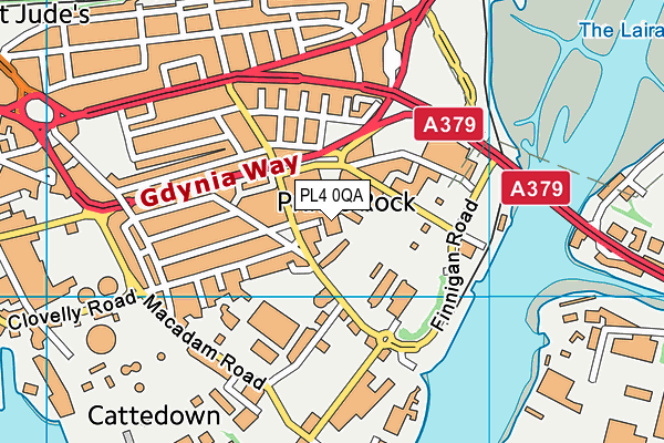 PL4 0QA map - OS VectorMap District (Ordnance Survey)